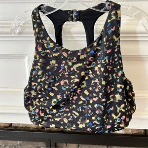 Athleta Maldives Bathing Suit Top Leopard Print 40 D/DD